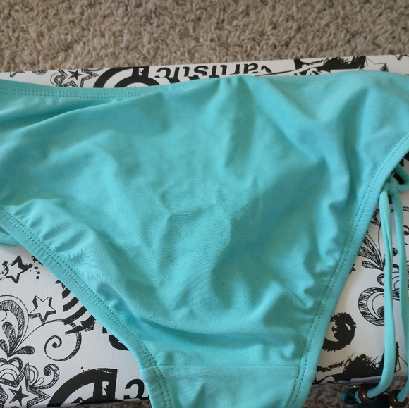 Blue + Teal Halter Top Bikini - Picture 5 of 7